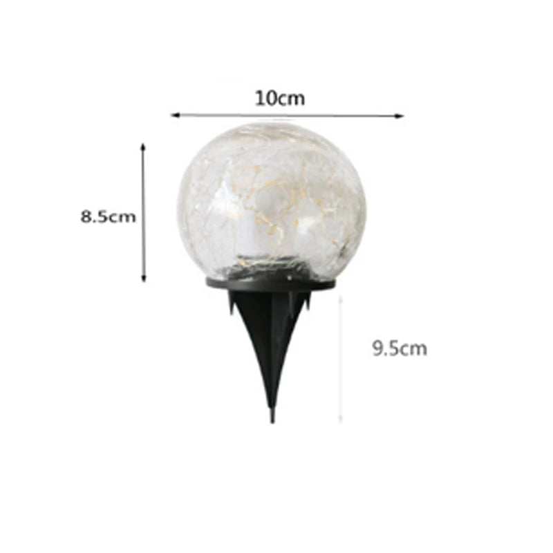Lâmpada solar bola de cristal globo à prova dwaterproof água quente branco luz de fadas