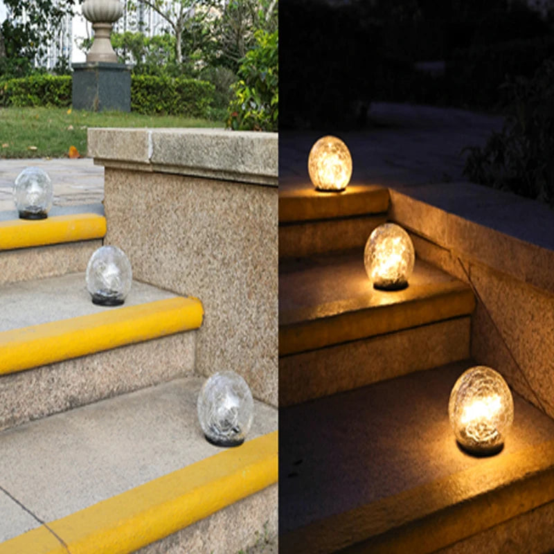 Lâmpada solar bola de cristal globo à prova dwaterproof água quente branco luz de fadas