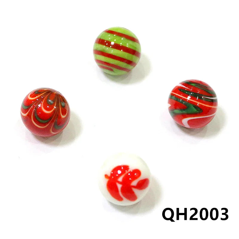 4 pçs 16mm colorido estilo mármores de vidro murano bola encantos ornamentos