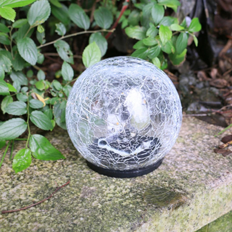 Lâmpada solar bola de cristal globo à prova dwaterproof água quente branco luz de fadas