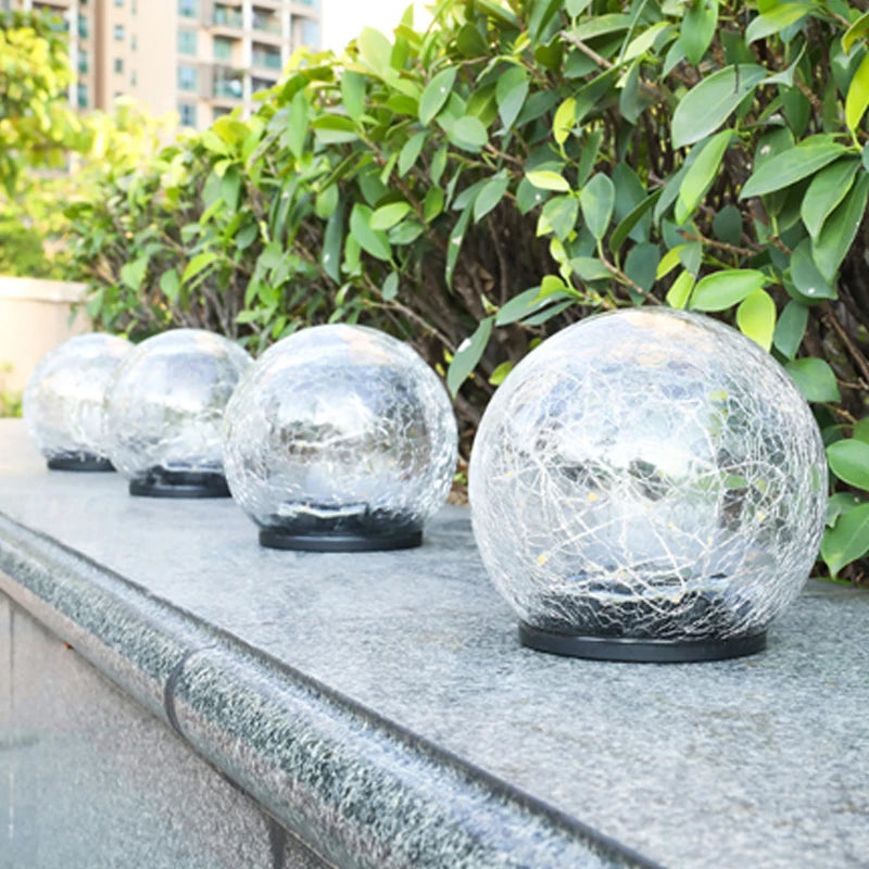 Lâmpada solar bola de cristal globo à prova dwaterproof água quente branco luz de fadas