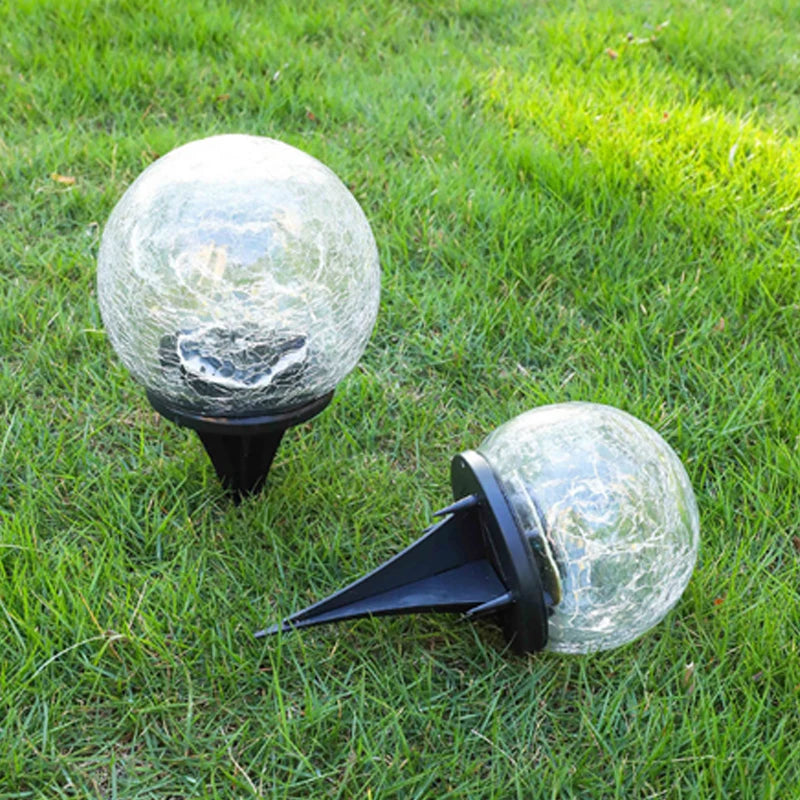 Lâmpada solar bola de cristal globo à prova dwaterproof água quente branco luz de fadas
