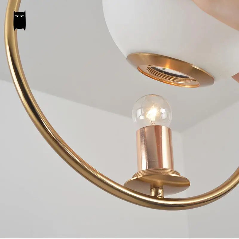 Bola de ouro rosa globo esfera pingente luminária moderna
