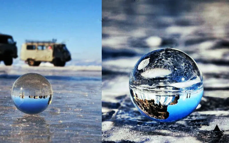 Bola de cristal de 4cm, esfera mágica, globo de vidro, contas de fotografia, decoração artesanal de cristal