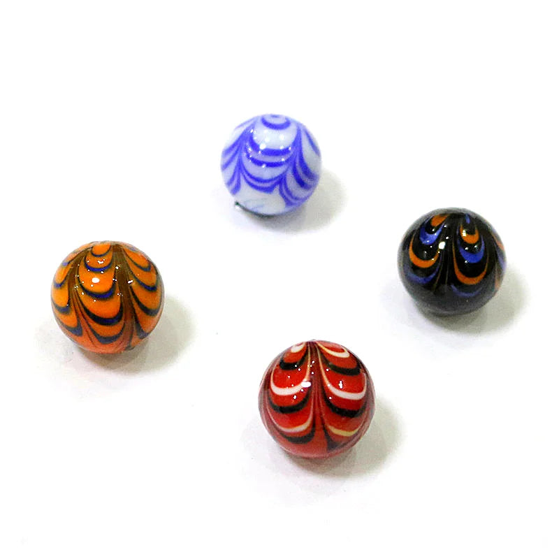 4 pçs 16mm colorido estilo mármores de vidro murano bola encantos ornamentos