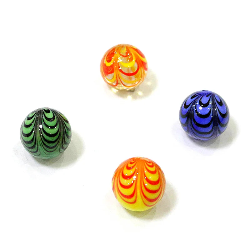 4 pçs 16mm colorido estilo mármores de vidro murano bola encantos ornamentos