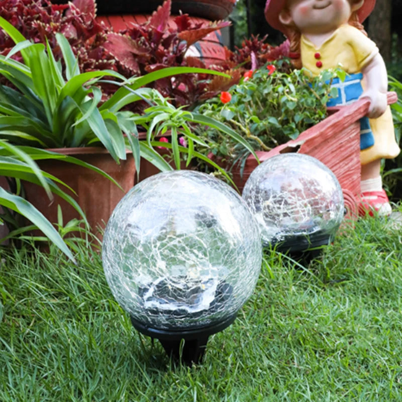 Lâmpada solar bola de cristal globo à prova dwaterproof água quente branco luz de fadas