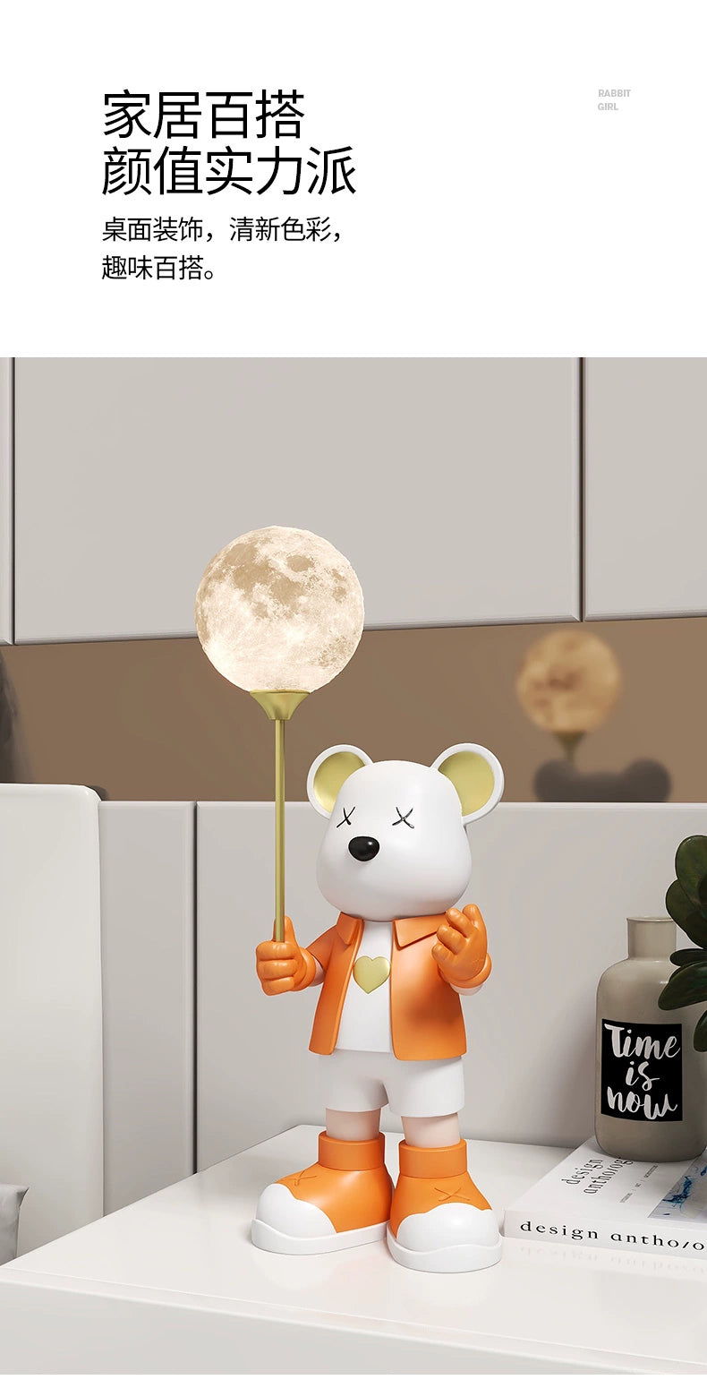 Urso de luxo acessível, decoração para sala de estar, ornamento para casa