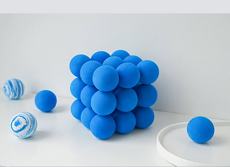 Bola cubo decoração adereços klein bola azul