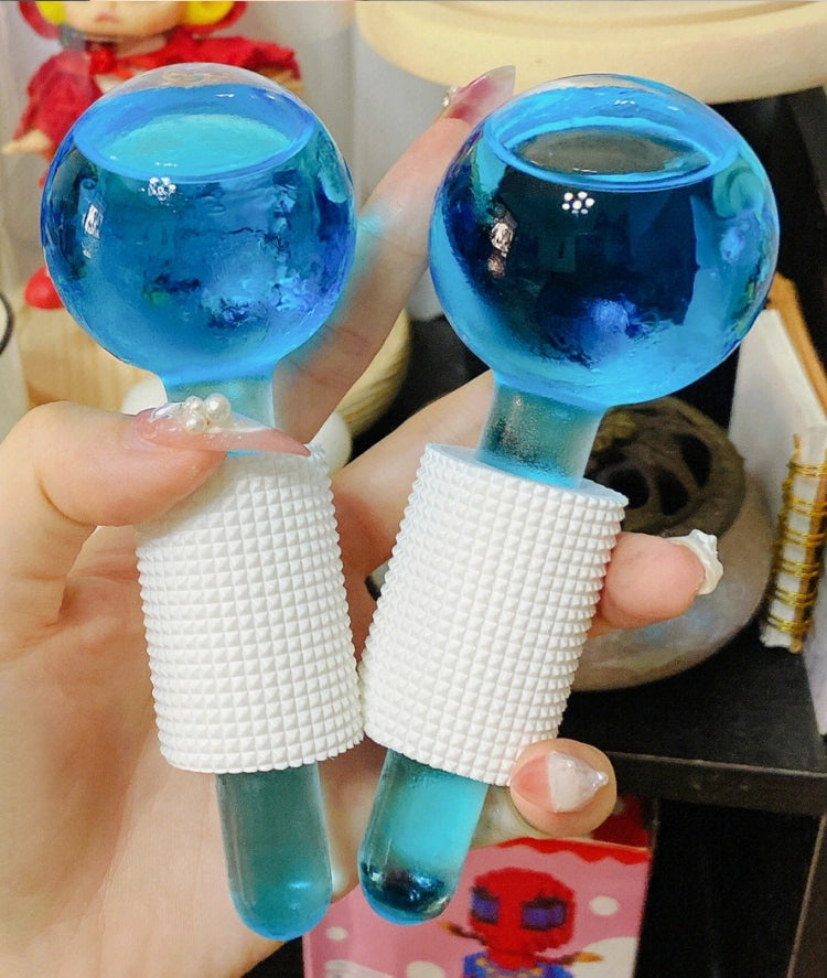 Instrumento de beleza para cuidados com a pele e massagem com ondas de gelo
Esfera cromoterapia