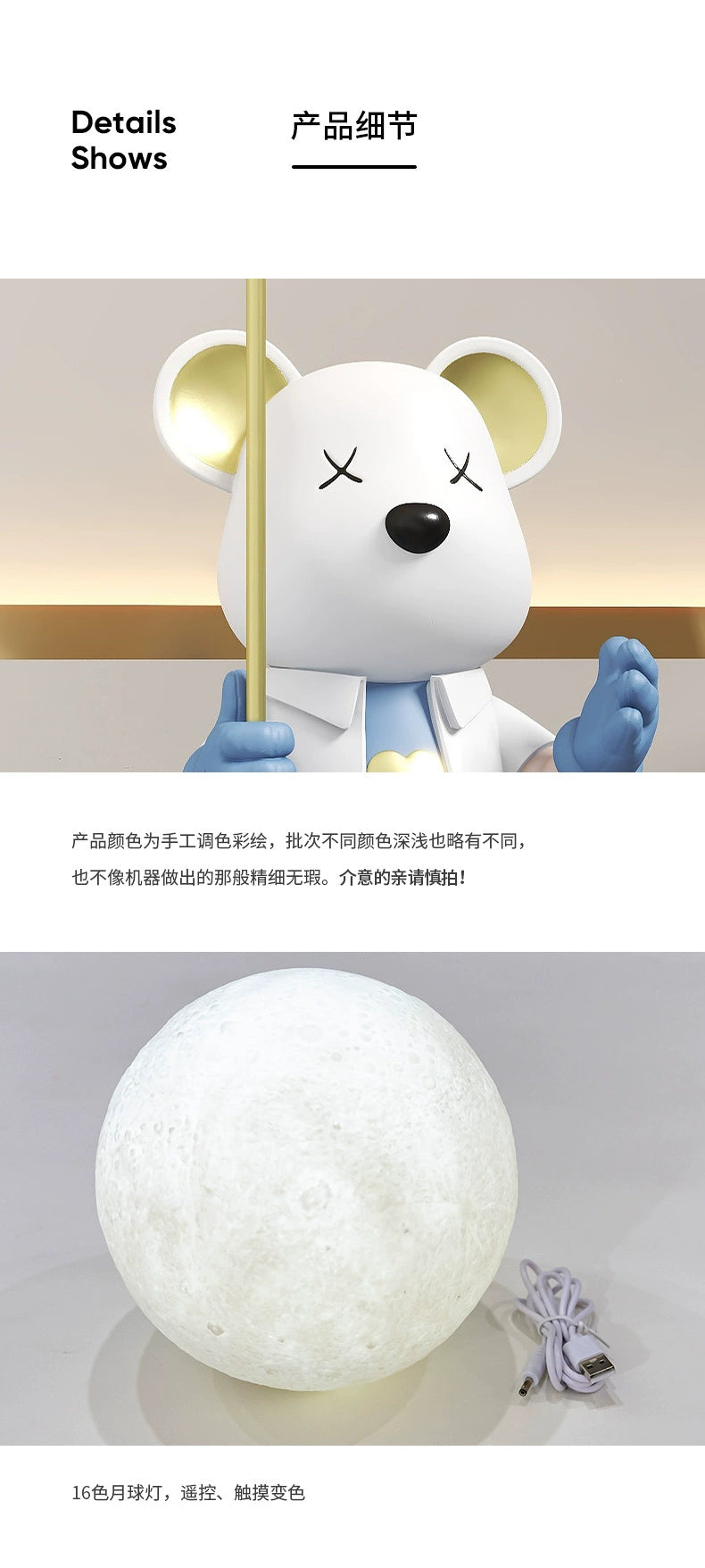 Urso de luxo acessível, decoração para sala de estar, ornamento para casa