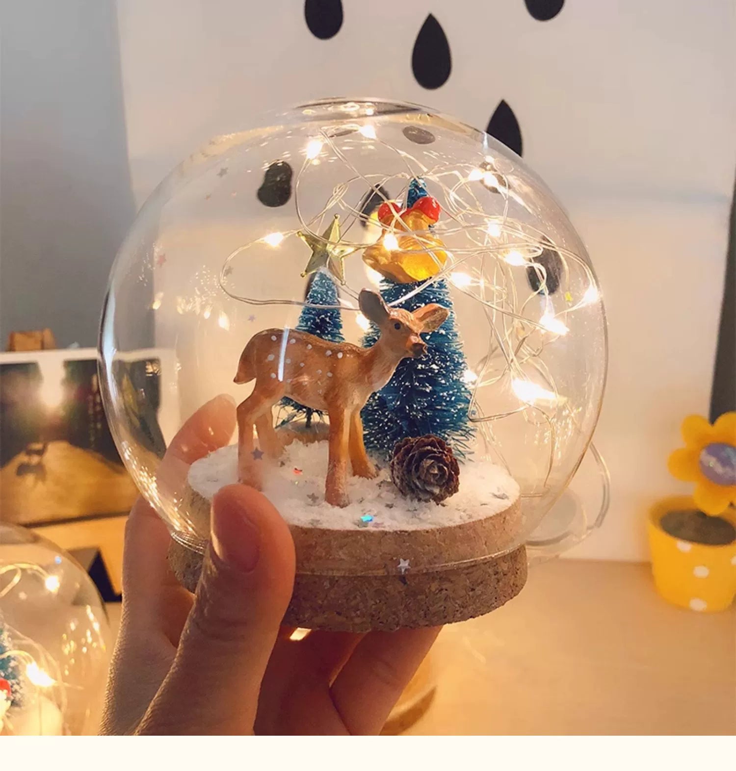 Globo de neve Decoração Desktop Presente de Natal