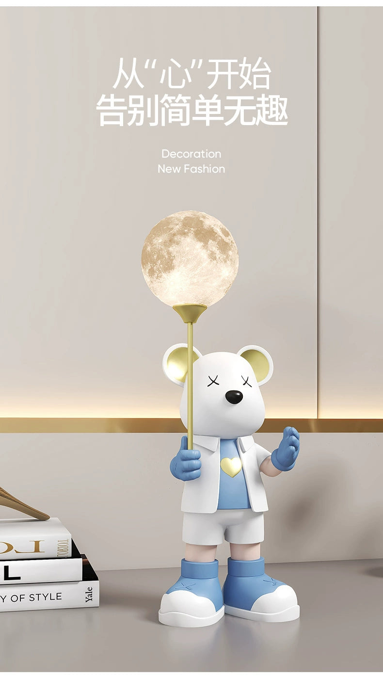 Urso de luxo acessível, decoração para sala de estar, ornamento para casa