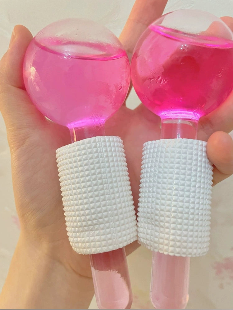 Instrumento de beleza para cuidados com a pele e massagem com ondas de gelo
Esfera cromoterapia