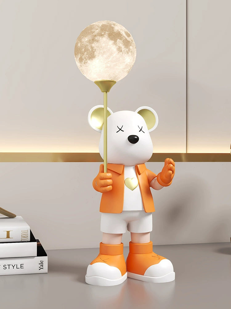 Urso de luxo acessível, decoração para sala de estar, ornamento para casa