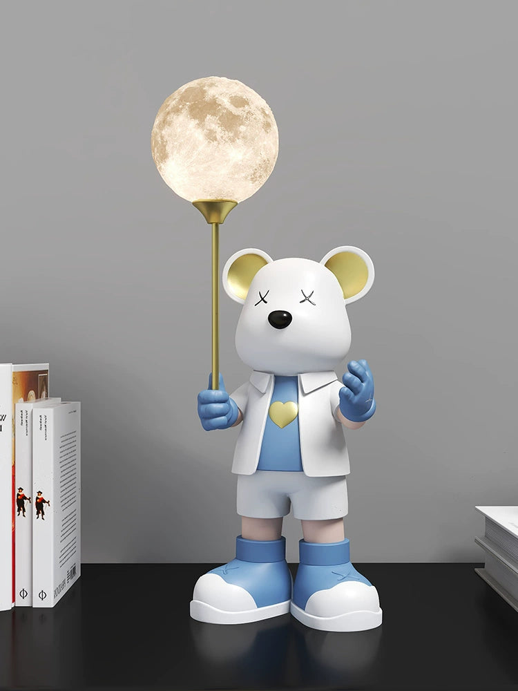 Urso de luxo acessível, decoração para sala de estar, ornamento para casa