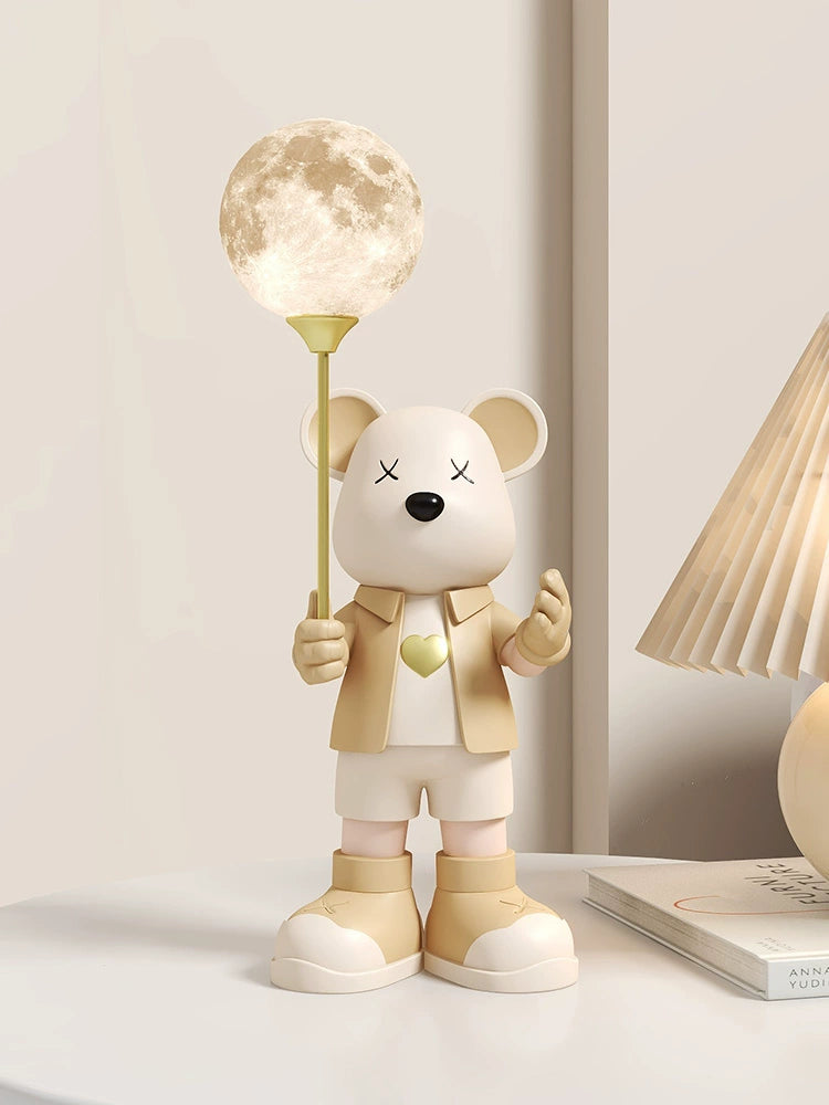 Urso de luxo acessível, decoração para sala de estar, ornamento para casa