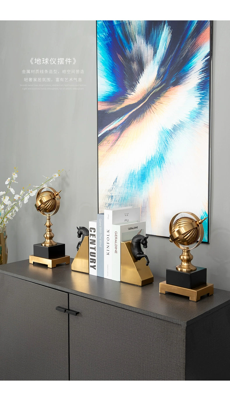 Globo celestial pintura em areia movediça ampulheta acessível luxo elegante