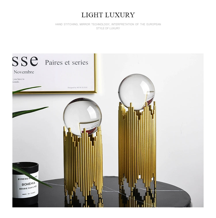 Cristal de luxo, decoração de bola criativa para casa, sala de estar.