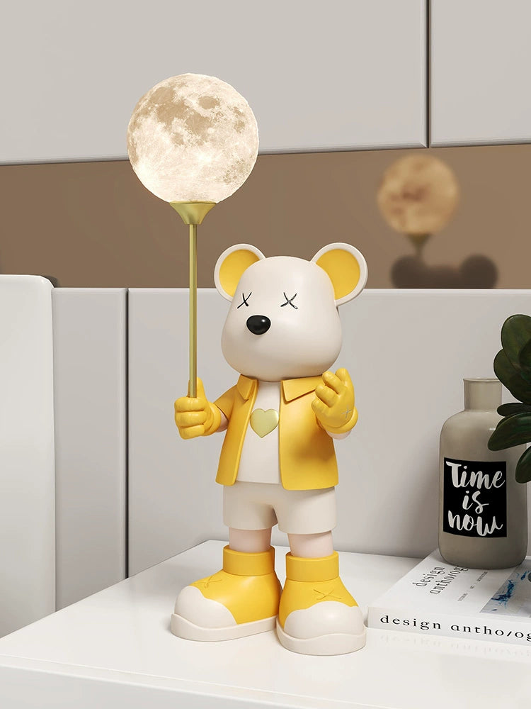 Urso de luxo acessível, decoração para sala de estar, ornamento para casa