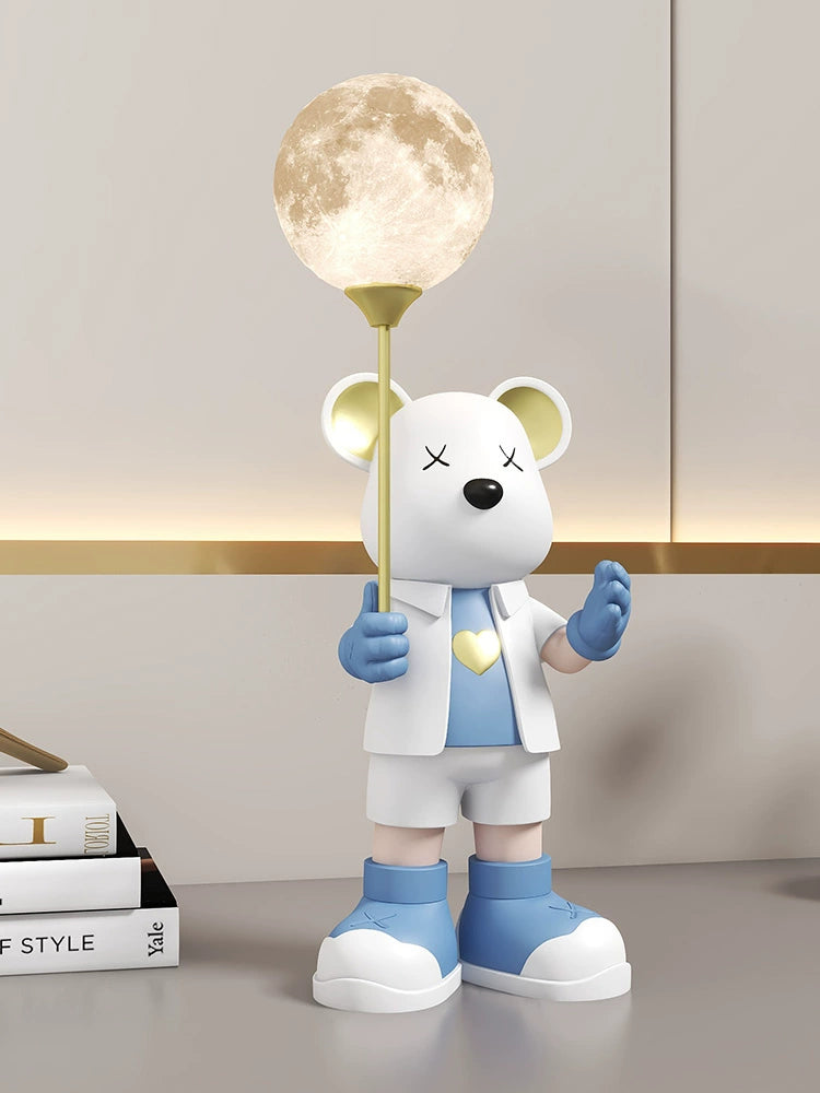 Urso de luxo acessível, decoração para sala de estar, ornamento para casa