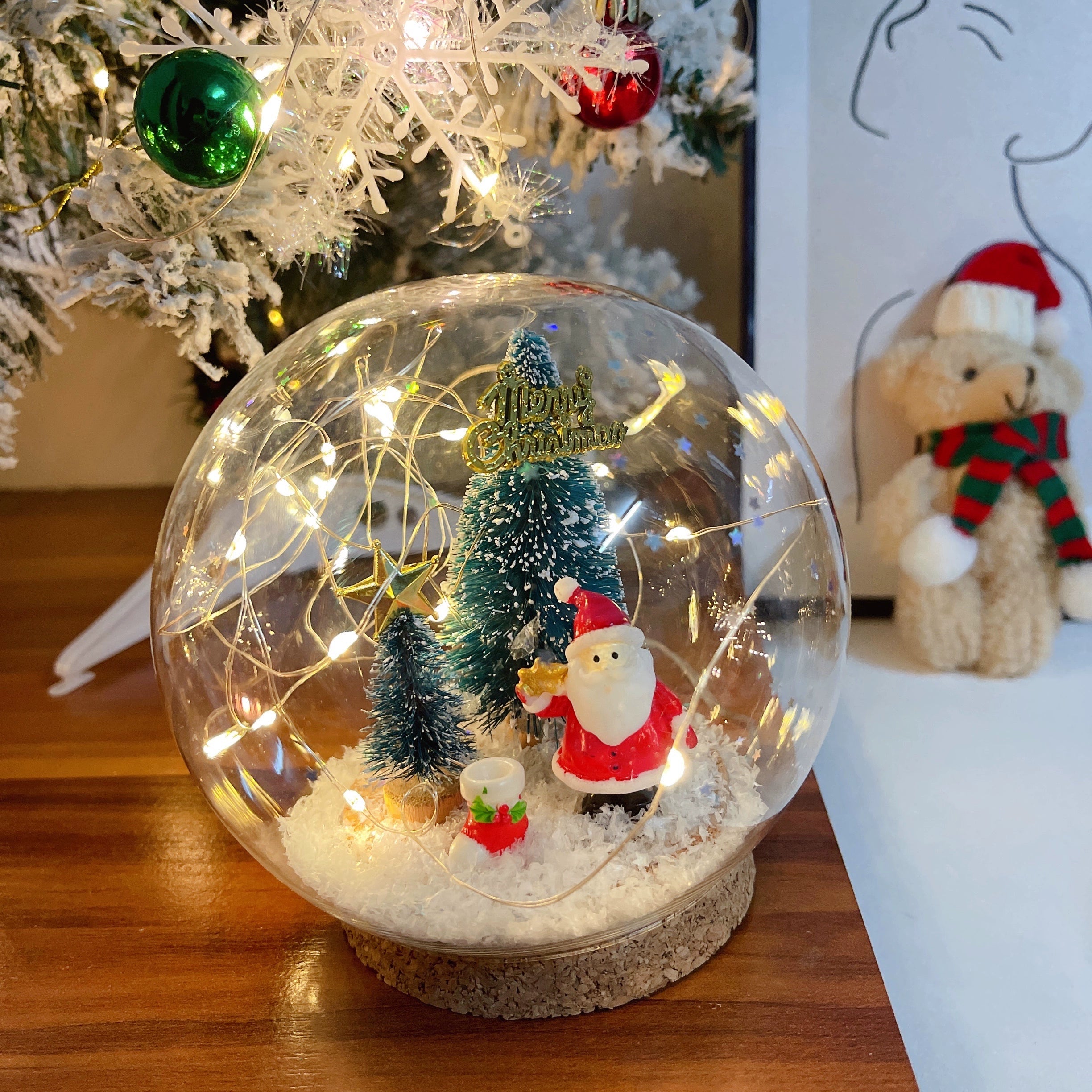 Globo de neve Decoração Desktop Presente de Natal