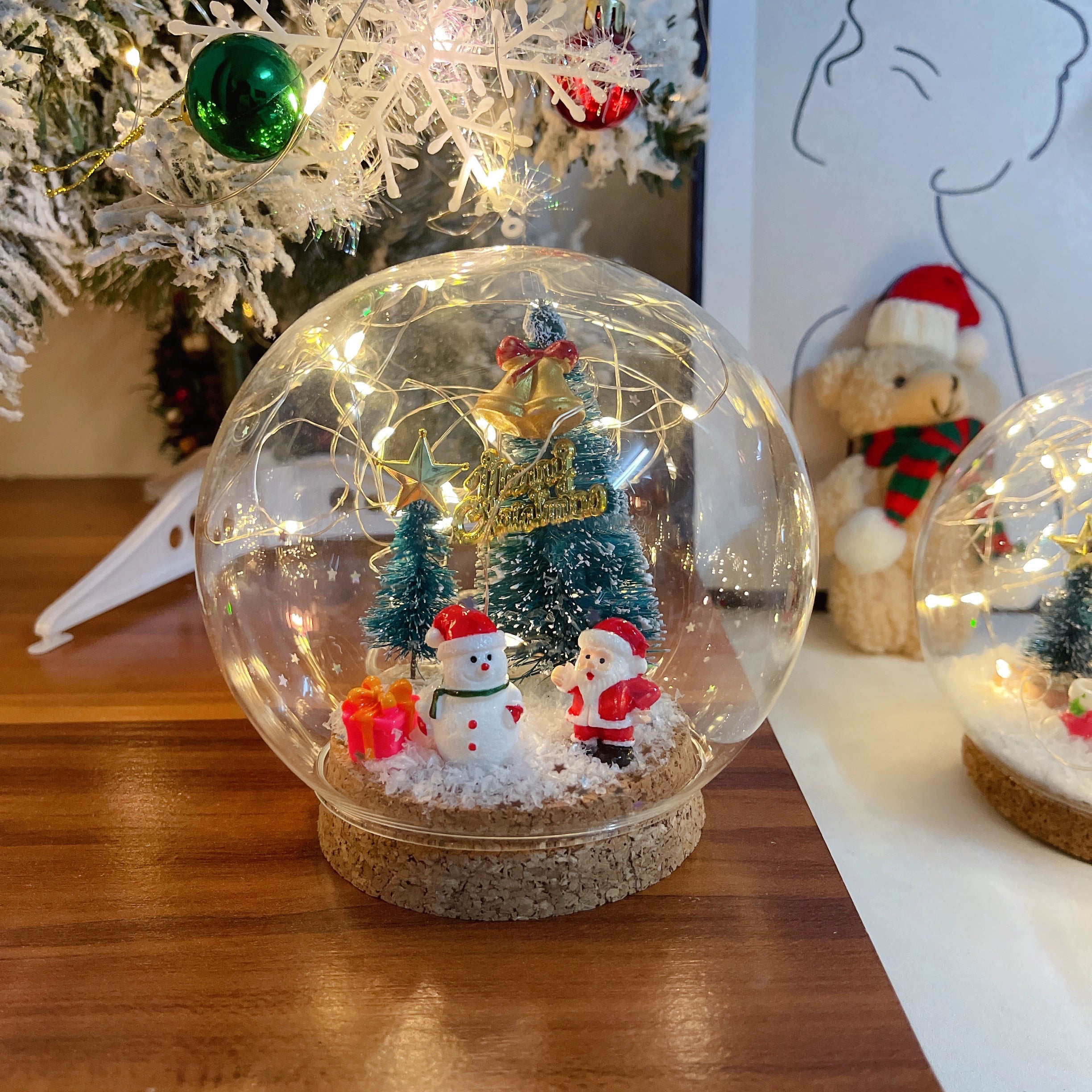 Globo de neve Decoração Desktop Presente de Natal