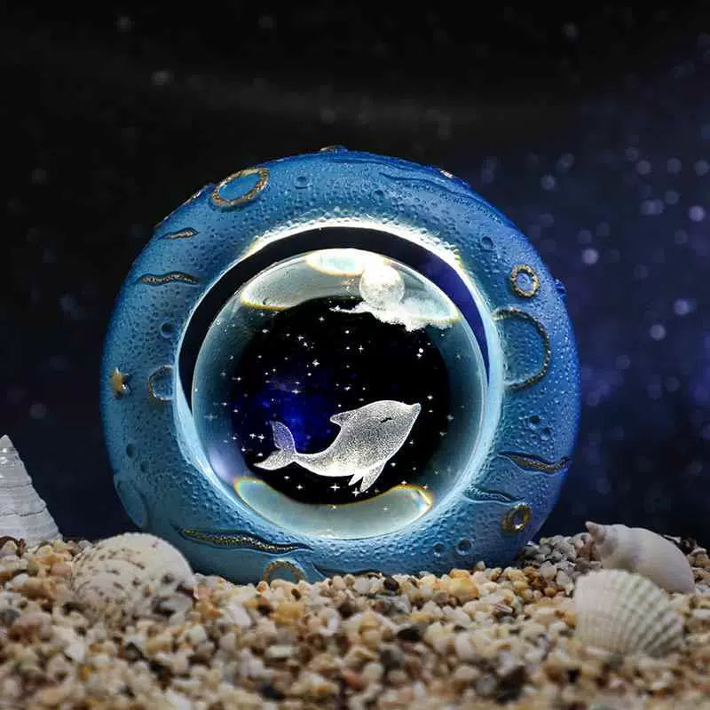 Bola brilhante luzes noturnas decoração de quarto prático oceano