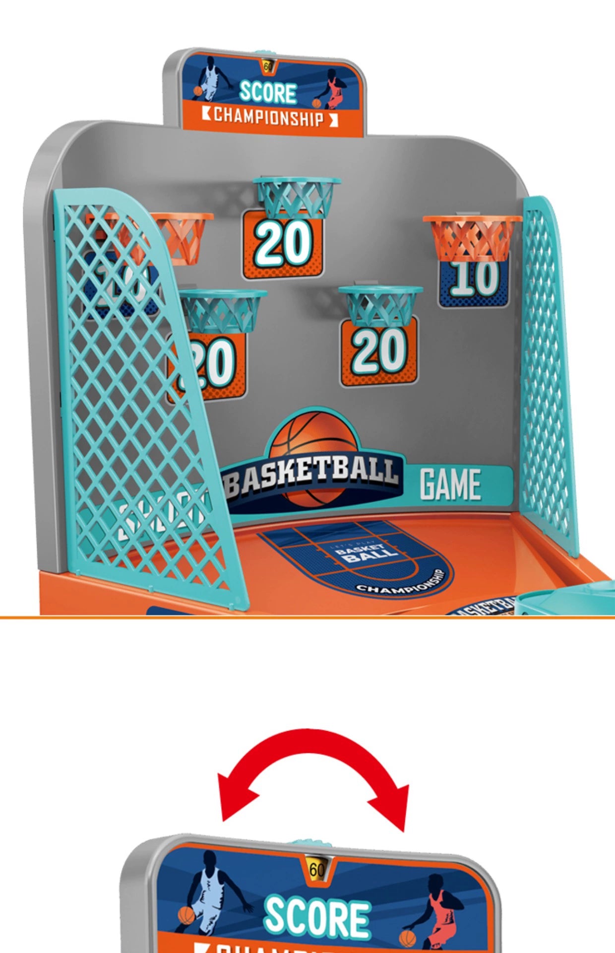 Jogo de tiro de mesa diversão catapulta basquete