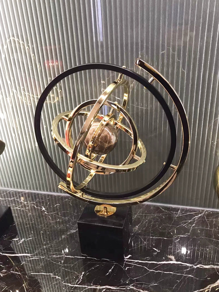 Globo celestial pintura em areia movediça ampulheta acessível luxo elegante