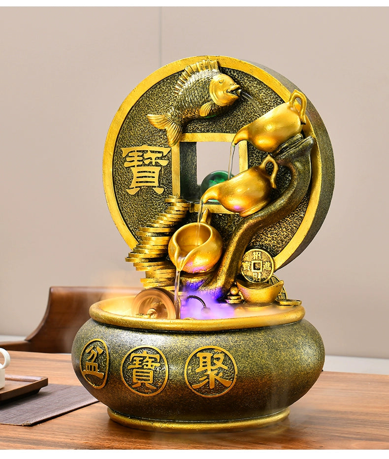 Esfera Fengshui Ornamentos de água corrente Água circulante Decoração de mesa
