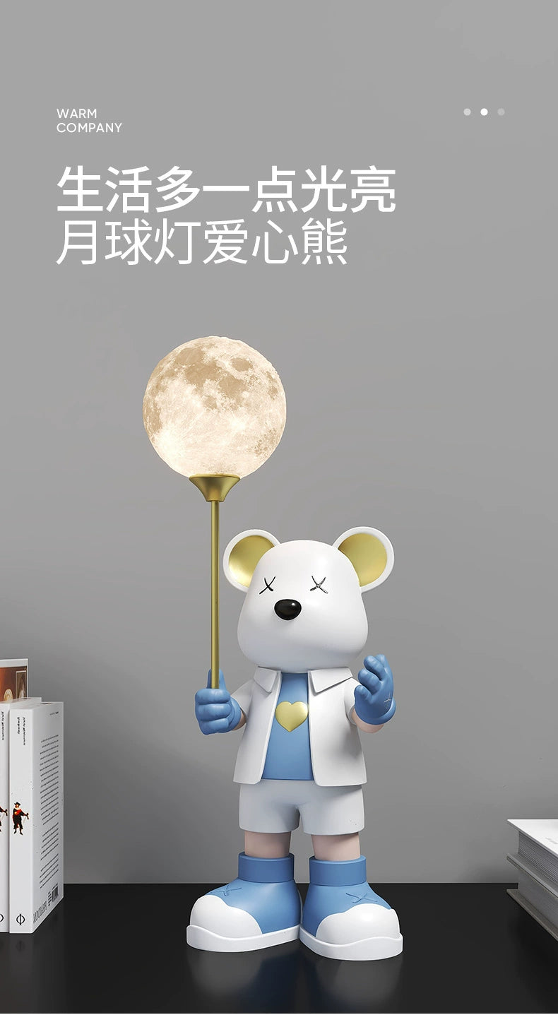 Urso de luxo acessível, decoração para sala de estar, ornamento para casa