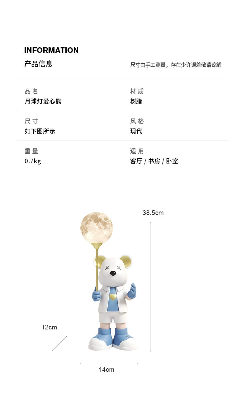 Urso de luxo acessível, decoração para sala de estar, ornamento para casa