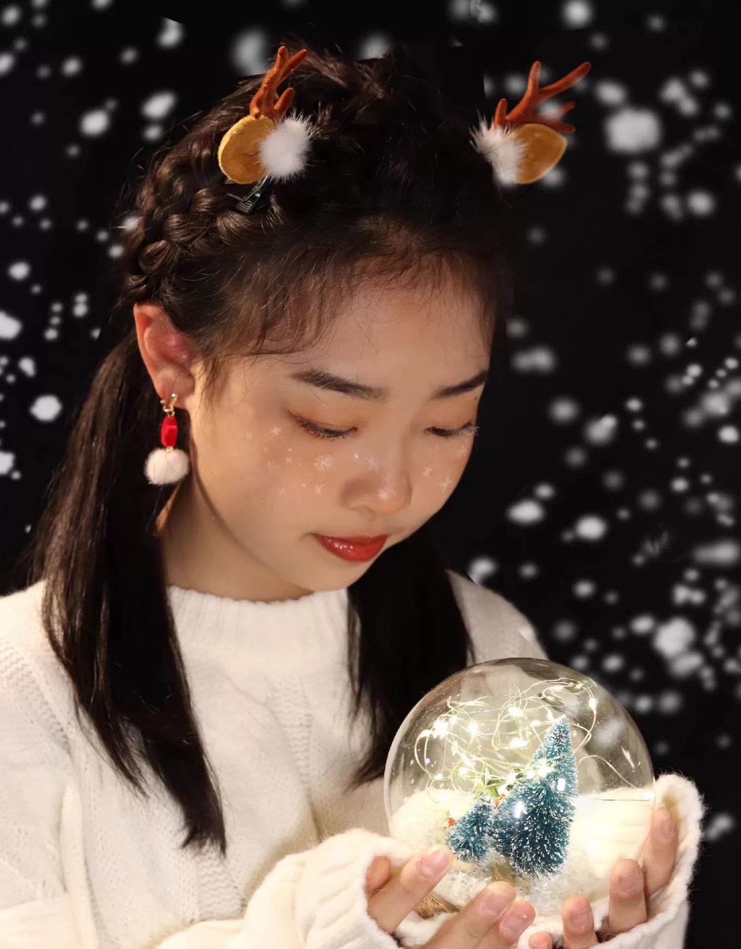 Globo de neve Decoração Desktop Presente de Natal