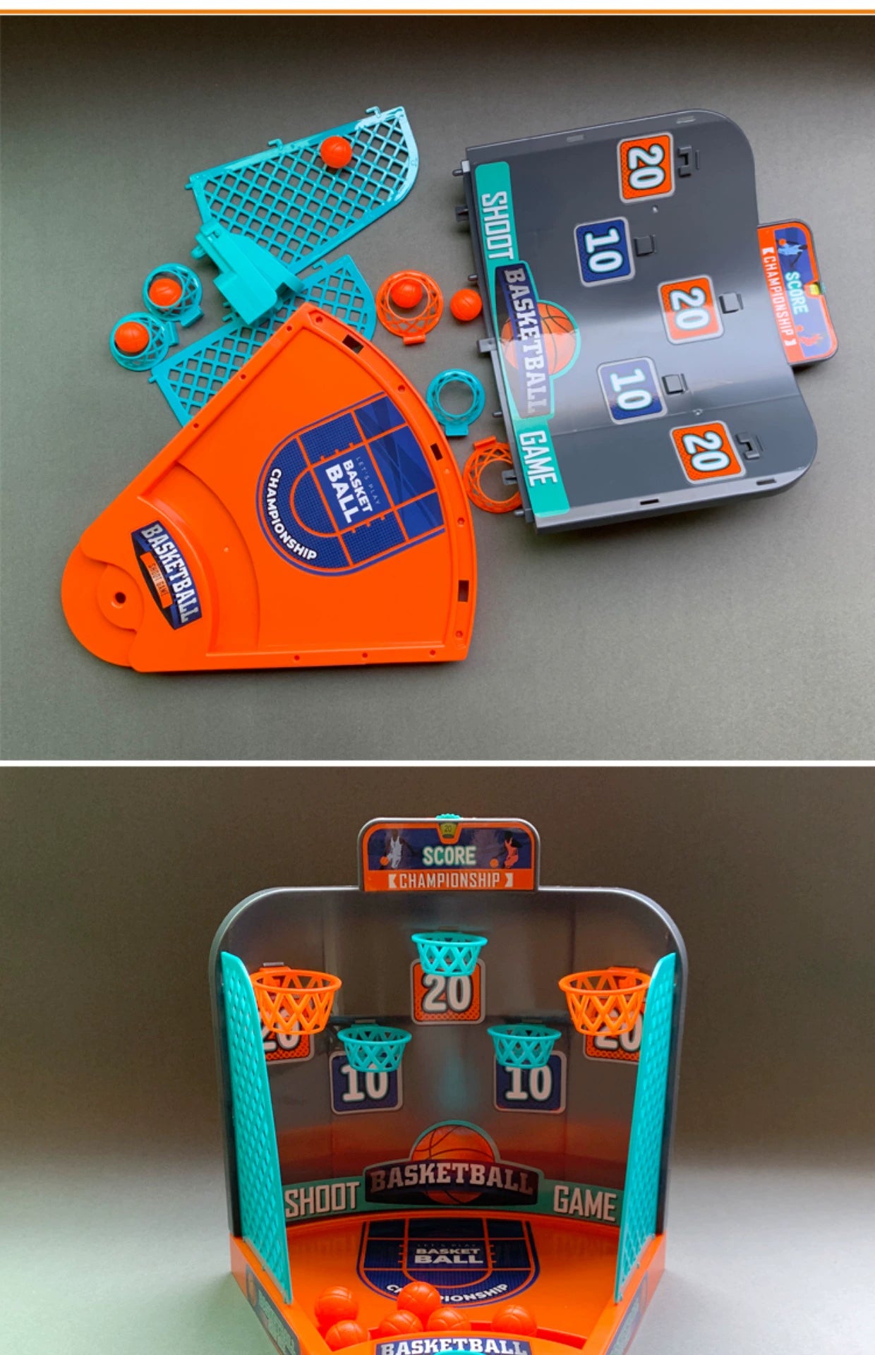 Jogo de tiro de mesa diversão catapulta basquete
