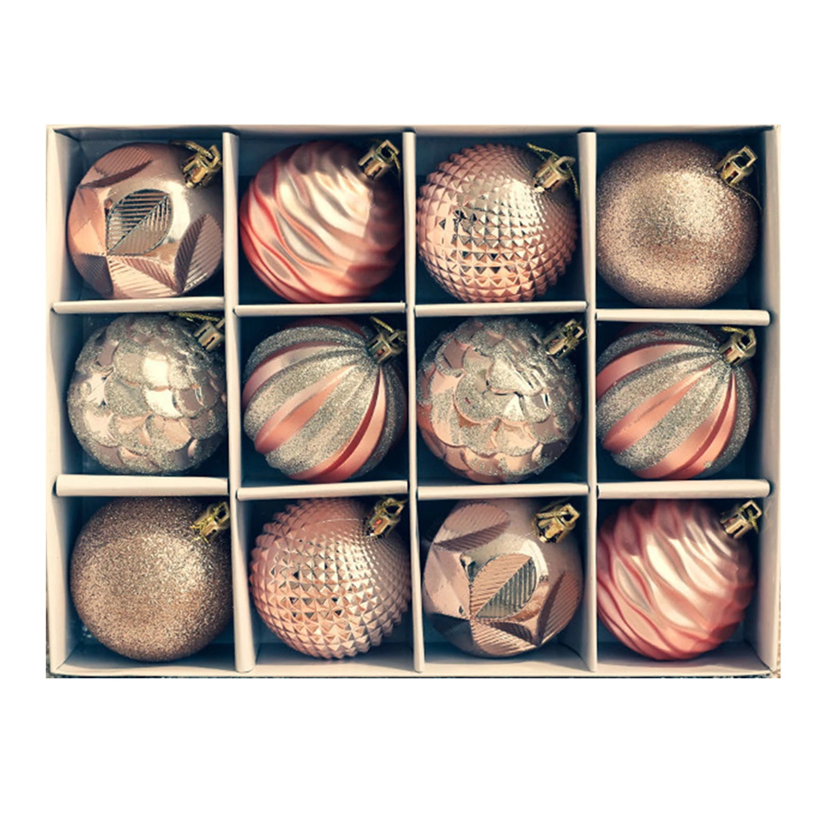 12pçs 6cm enfeites de bola de natal árvore de natal pingente pendurado para decorações de natal