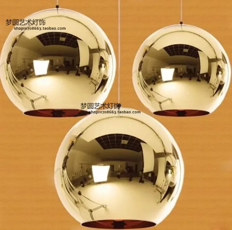 Lustre de bola de vidro criativo restaurante café bar estação corredor bola lustre lâmpada