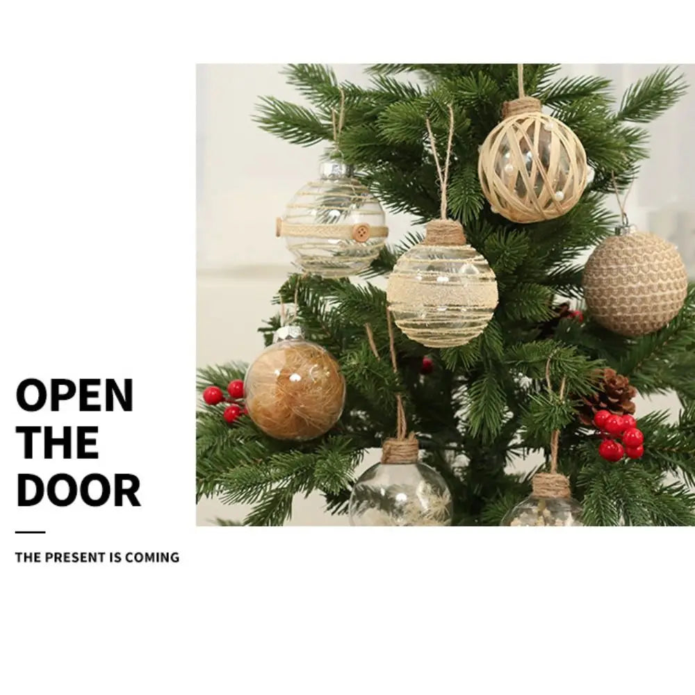 6 pçs de bola de natal esferas de natal lantejoulas pintadas 8cm conjunto de bola de natal