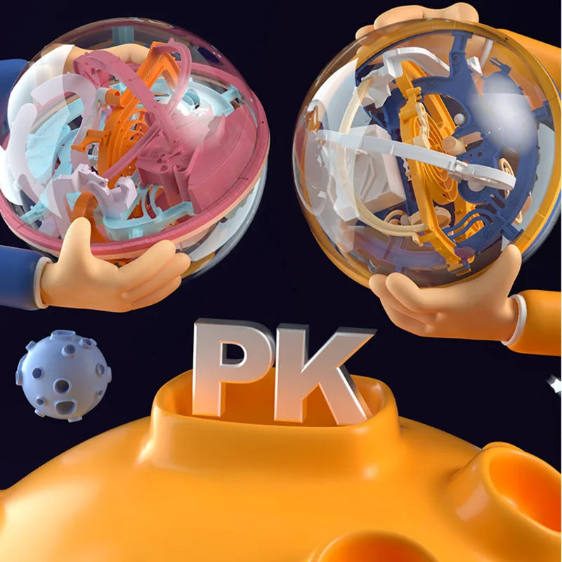 Labirinto mágico intelecto bola esfera educacional globo 3D