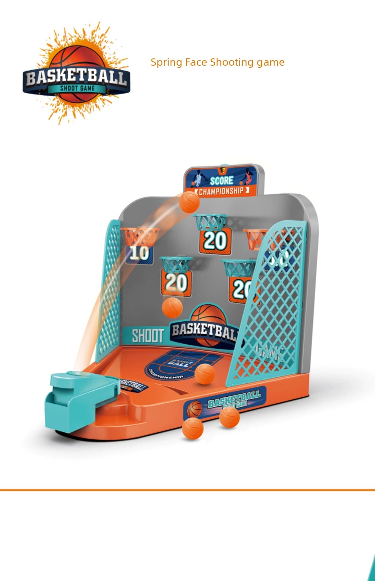 Jogo de tiro de mesa diversão catapulta basquete