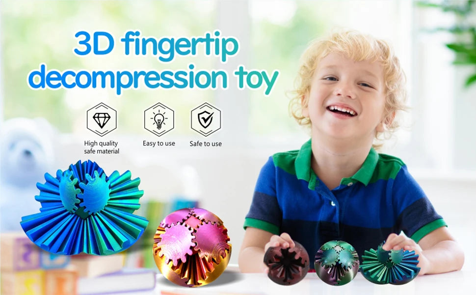 Nova engrenagem Ball-3D impressa bola de engrenagem, bola de rotação