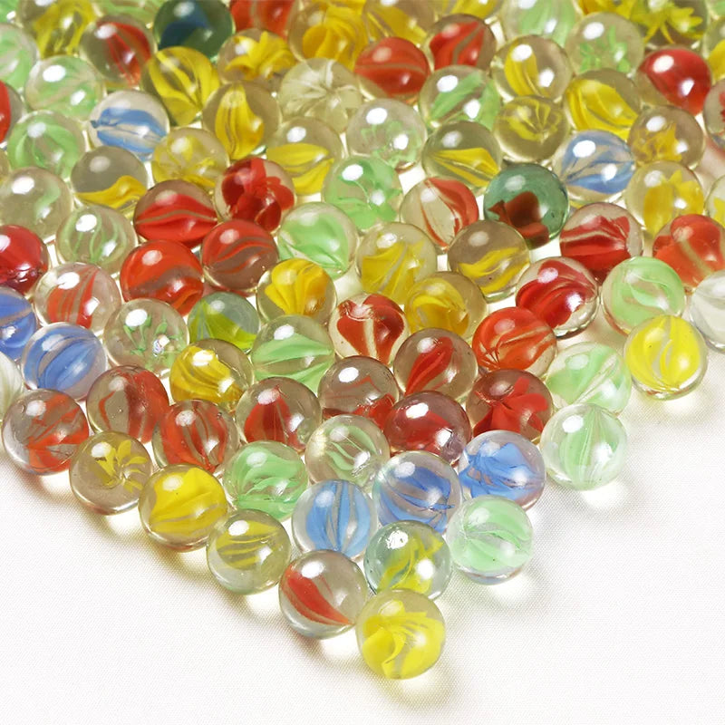 50 pçs 14mm Bolas coloridas de vidro brinquedo crianças bolas de mármore