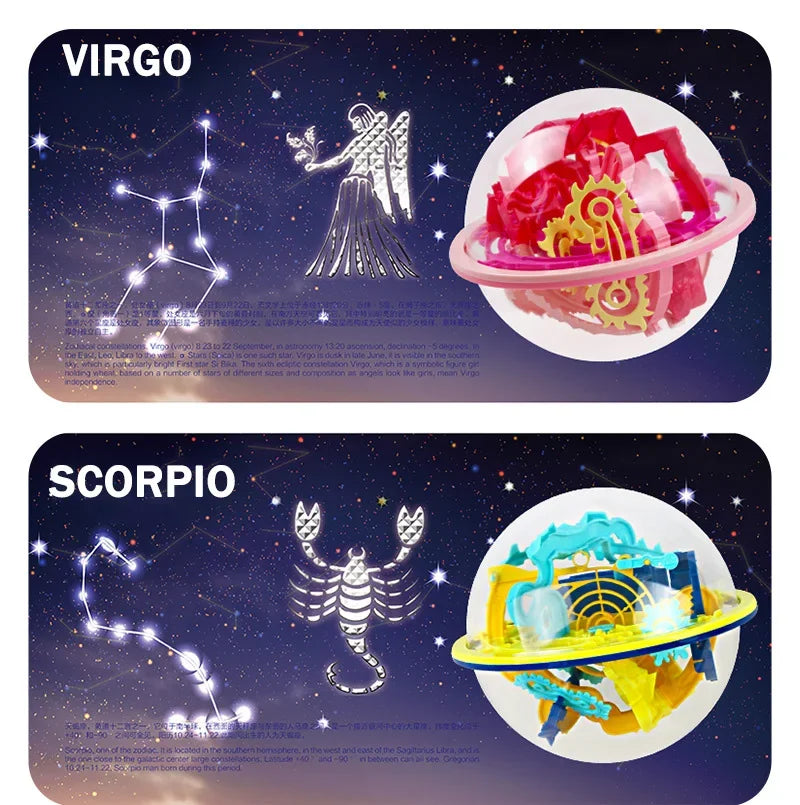168 3D labirinto mágico intelecto bola esfera globo brinquedos para crianças