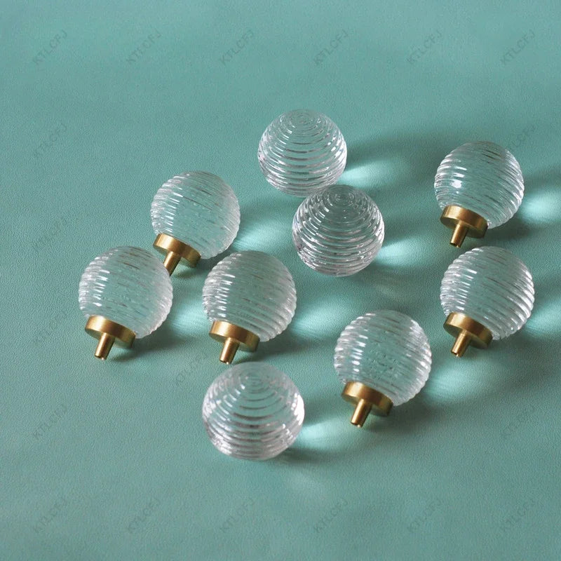 Luz de luxo estilo europeu bola de cristal alça bronze para decoração