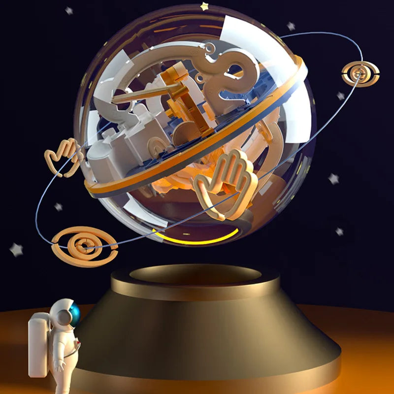 Labirinto mágico intelecto bola esfera educacional globo 3D