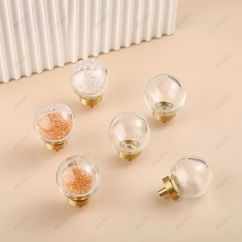 Luz de luxo estilo europeu bola de cristal alça bronze para decoração