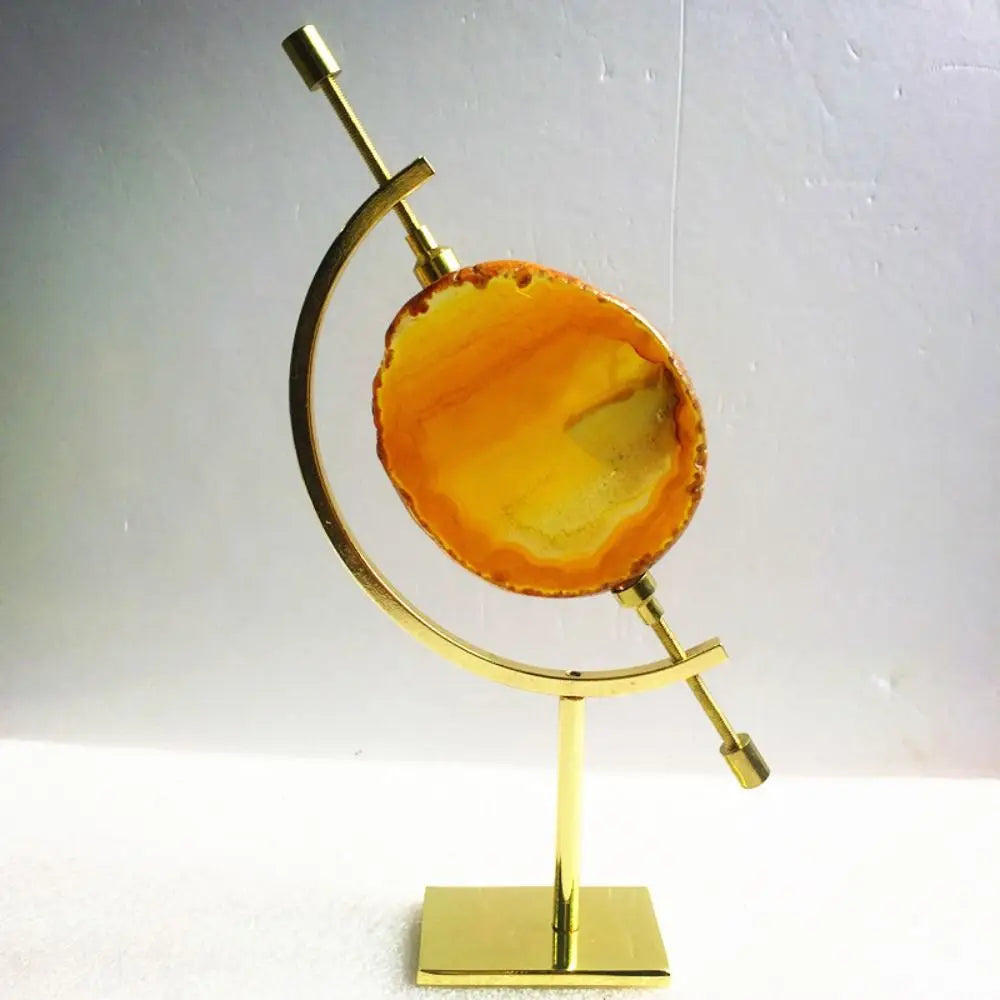 1 pçs esfera de cristal base metal globo forma ouro prata moda suporte