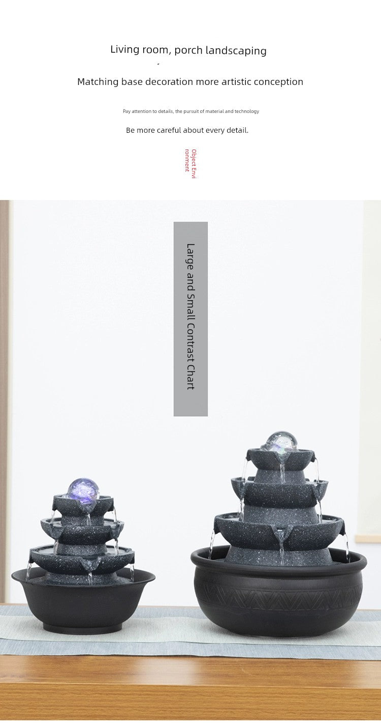 Esfera de decoração Sala de estar Fonte Fengshui