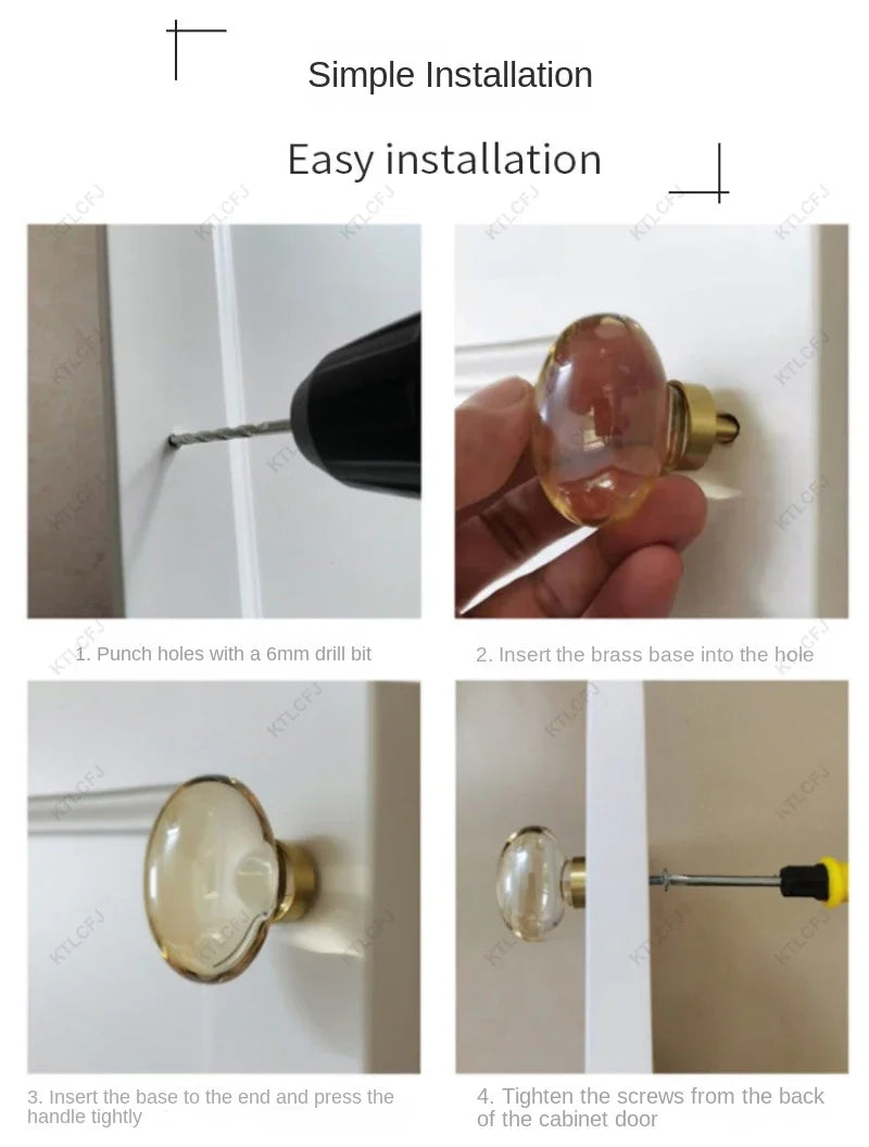 Luz de luxo estilo europeu bola de cristal alça bronze para decoração