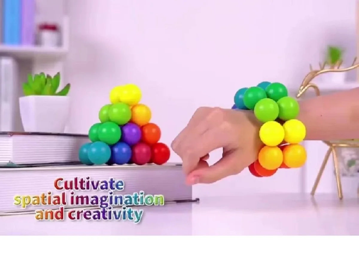 Brinquedos educativos pulseira versátil bola de inteligência quebra-cabeça cubo magnético
